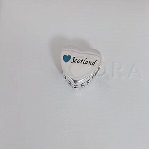 Pandora Scotland Heart Charm Country Charm Travel Themed Pendant Bead S925